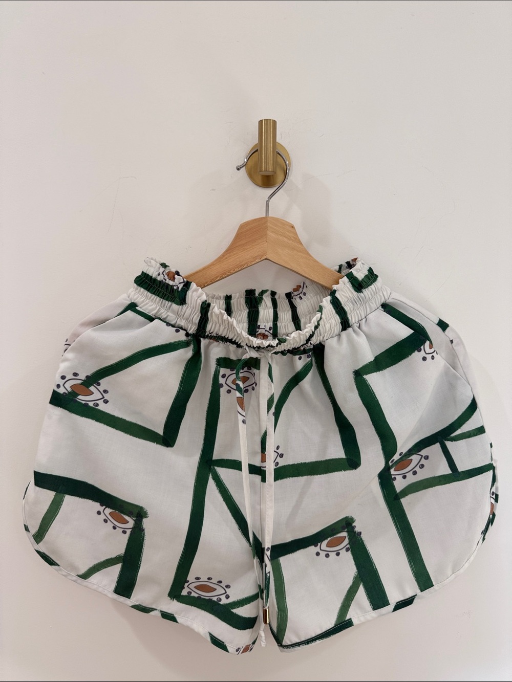 Commense Shorts with Green Geometric & Floral Print - Picture 2 of 7